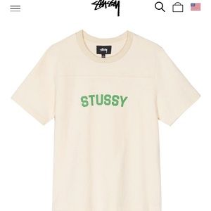 NWT Stussy Cream Rally Tee